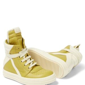Rick Owen Kids Geobasket leather high top sneakers